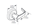 Corbin Russwin CL3155 NZD 626 CL6 Grade 1 Classroom Cylindrical Lever Lock, Accepts Large Format IC Core (LFIC), Satin Chrome Finish