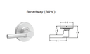 Schlage ND85PD BRW Heavy Duty Faculty restroom Lever Lock - Broadway Style