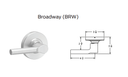 Schlage ND92PD BRW Vandlgard Heavy Duty Entrance Lever Lock - Broadway Style