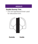 Accentra (Yale) AU455LN-D Grade 1 Double Dummy Lever Trim