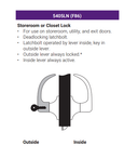 Accentra (Yale) MO5405LN Grade 1 Storeroom Cylindrical Lever Lock