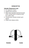 Yale PB5418LN Grade 1 Intruder Classroom Cylindrical Lever Lock