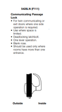 Yale PB5428LN Grade 1 Communicating Passage Lever Lock