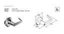 Accentra (Yale) AU5307LN Grade 2 Entry Cylindrical Lever Lock