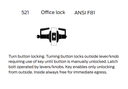Falcon T521BD Q Office Cylindrical Lever Lock, Accepts Small Format IC Core, Quantum Style