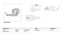Falcon TM581L DAN Storeroom Lever Lock, Less Cylinder, Dane Style