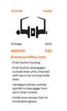 Schlage ND91JD ATH Vandlgard Heavy Duty Entrance/office Lever Lock, Accepts large format IC core