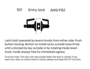 Falcon W501BD D Entry Cylindrical Lever Lock, Accepts Small Format IC Core w/ Dane Style