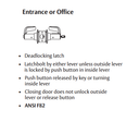 Sargent 28-11G24 LB Entrance or Office T-Zone Cylindrical Lever Lock