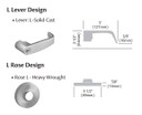 Sargent 10XG04 LL Storeroom Cylindrical Lever Lock