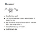 Sargent 10XG37 LB Classroom Cylindrical Lever Lock