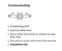 Sargent 10XG30 LB Communicating Cylindrical Lever Lock