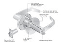 Corbin Russwin CL3329 NZD Extra Heavy-Duty Hotel or Motel Cylindrical Lever Lock