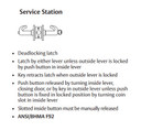 Sargent 10XG44 LL Service Station Cylindrical Lever Lock