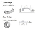 Sargent 10XG50 LL Hotel, Dormitory or Apartment Cylindrical Lever Lock