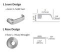 Sargent 60-10XG04 LL Storeroom Cylindrical Lever Lock, Accepts Large Format IC core (LFIC)