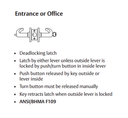 Sargent 60-10XG05 LP Entrance or Office Cylindrical Lever Lock, Accepts Large Format IC core (LFIC)