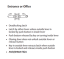 Sargent 60-10XG24 LL Entrance or Office Cylindrical Lever Lock, Accepts Large Format IC core (LFIC)