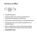 Sargent 60-10XG24 LB Entrance or Office Cylindrical Lever Lock, Accepts Large Format IC core (LFIC)