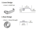 Sargent 70-10XG37 LL Classroom Cylindrical Lever Lock, Accepts Small Format IC Core (SFIC)