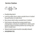 Sargent 70-10XG44 LL Service Station Cylindrical Lever Lock, Accepts Small Format IC Core (SFIC)
