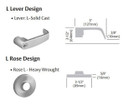Sargent 70-10XG54 LL Corridor Cylindrical Lever Lock, Accepts Small Format IC Core (SFIC)