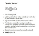 Sargent LC-10XG44 LL Service Station Cylindrical Lever Lock, Less Cylinder