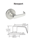 Corbin Russwin CLX3355 NZD Extra Heavy-Duty Classroom Cylindrical Lever Lock