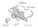 Corbin Russwin CL3355 AZD Extra Heavy-Duty Classroom Cylindrical Lever Lock