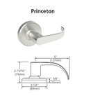 Corbin Russwin CLX3320 PZD 626 Extra Heavy-Duty Privacy Lever Lockset, Satin Chrome Finish