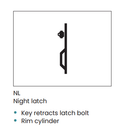 Von Duprin 785NL-R/V Night Latch Pull Trim for 78 Rim/Vertical Rod Devices