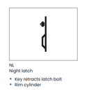 Von Duprin 785NL-R/V Night Latch Pull Trim for 78 Rim/Vertical Rod Devices