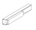 Dorma ESTBR 630 Touch Bar and Rail Assembly w/ ES Option, Wide Stile, Satin Stainless Steel Finish
