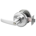 Corbin Russwin CL3381 AZD 626 Keyed Lever x Blank Plate Lock, Satin Chrome Finish