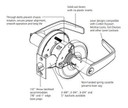 Corbin Russwin CL3551 NZD 605 CL6 Heavy-Duty Entrance or Office Cylindrical Lever Lock, Accepts Large Format IC Core (LFIC), Bright Brass Finish