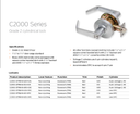 Dexter C2000-STRM-B Grade 2 Storeroom Cylindrical Lock w/ Ball Knob