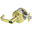 Corbin Russwin CL3581 NZD 606 M08 Keyed Lever x Blank Plate Cylindrical Lever Lock, Accepts Small Format IC Core (SFIC), Satin Brass Finish