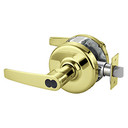 Corbin Russwin CL3851 AZD 605 CL6 Grade 2 Entrance or Office Cylindrical Lever Lock, Accepts Large Format IC Core (LFIC), Bright Brass Finish