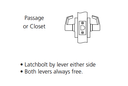 Corbin Russwin CL3810 PZD Grade 2 Passage Lever Lock