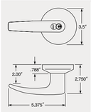 BEST 9K30N16D Grade 1 Passage Cylindrical Lever Lock