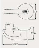 BEST 9K30P14D Grade 1 Patio Cylindrical Lever Lock