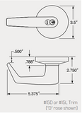 BEST 9K37G15DSTK Grade 1 Storeroom Cylindrical Lever Lock - Double Cylinder