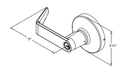 Falcon K511LD D Grade 1 Entry/office Cylindrical Lever Lock, Less Conventional Cylinder