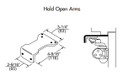 Norton 9328H 689 Parallel Arm Bracket, Hold Open, 9300BC Series, Aluminum Painted