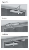 Norton 8301 693 Architectural  Door Closer, Regular Arm, Black Painted Finish