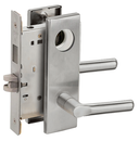 Schlage L9466L 18N 626 Store/Utility Room Mortise Lock with Deadbolt, Less Cylinder, Satin Chrome Finish