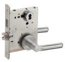 Schlage L9466J 18A 626 Store/Utility Room Mortise Lock with Deadbolt, Accepts large Format IC Core (LFIC), Satin Chrome Finish