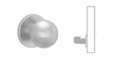 Schlage L0170 42A 626 Mortise Half Dummy Trim, w/ 42 Knob and A Rose, Satin Chrome Finish