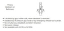 Corbin Russwin ML2020 CSN Privacy Bedroom or Bathroom Mortise Lock