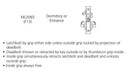 Corbin Russwin ML2065 LSA 626 LC Dormitory or Entrance Mortise Lock, Conventional Less Cylinder, Satin Chrome Finish